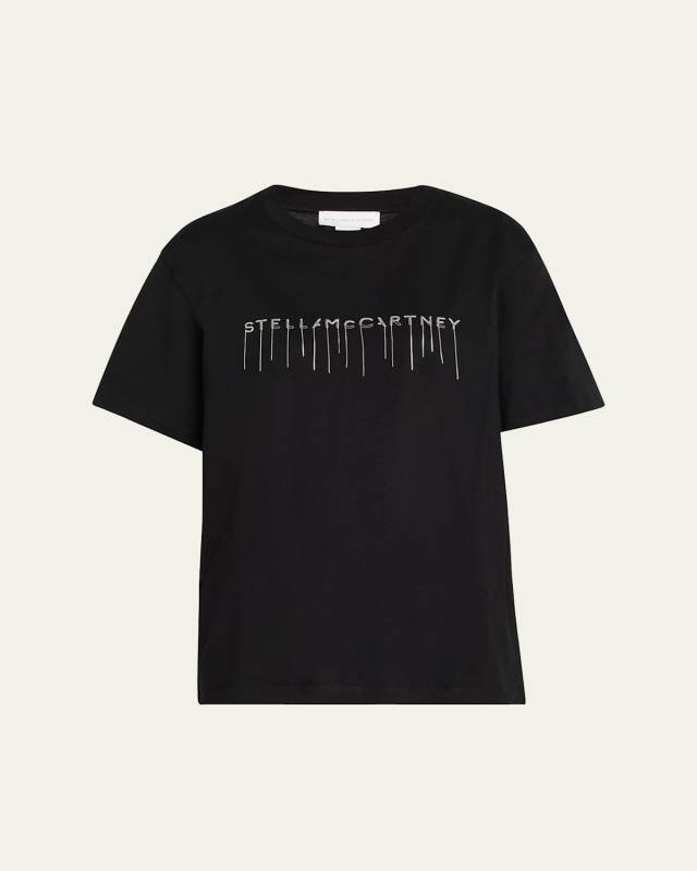 Chain Logo Embroidered T-Shirt